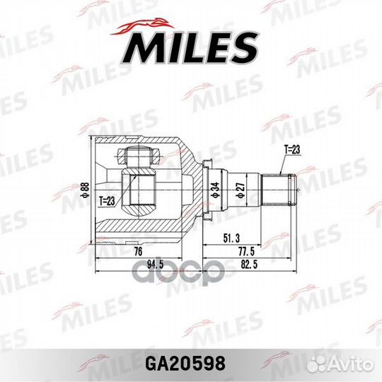 Шрус toyota carina T170/T190/corolla VI-viii E9