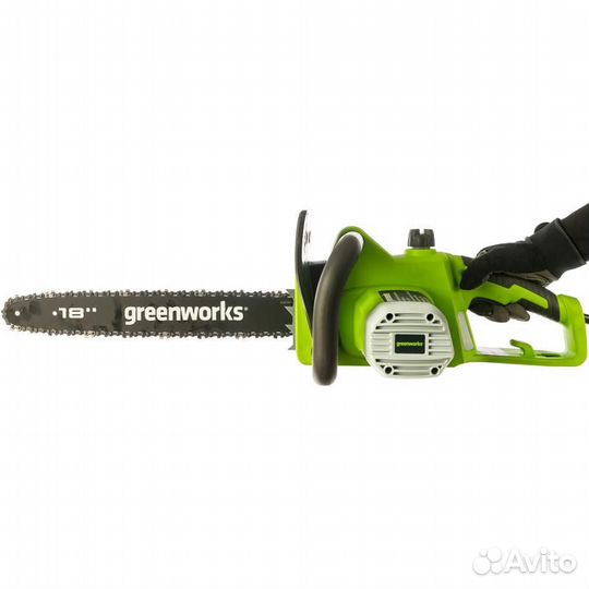 Электрическая цепная пила Greenworks GCS2046, 2000