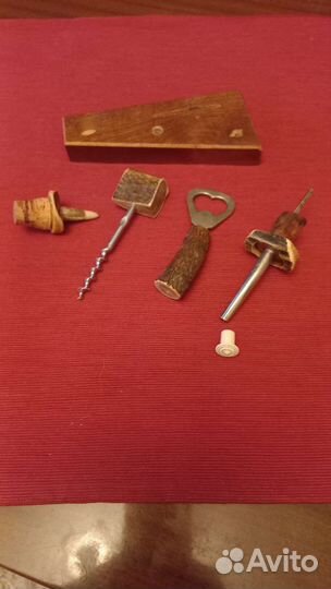 Винтажный набор гдр из рога оленя