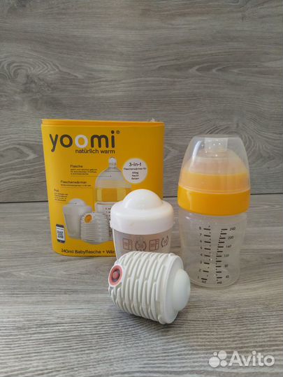 Бутылочка Yoomi 240 мл с подогревателем