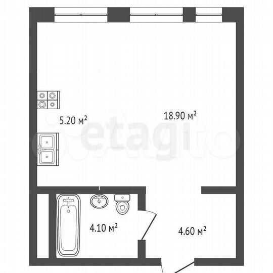 Квартира-студия, 32,8 м², 4/11 эт.