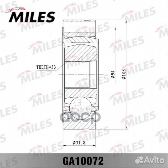 ШРУС внутренний VW transporter IV 1.8-2.5 90-03