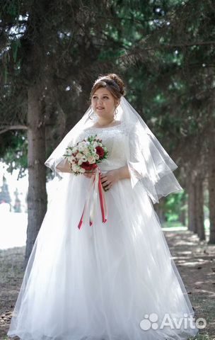Свадебное платье айвори 56-60 объявление продам