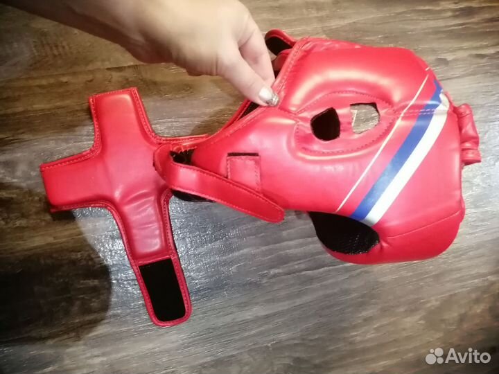 Шлем боксёрский clinch olimp dual красный