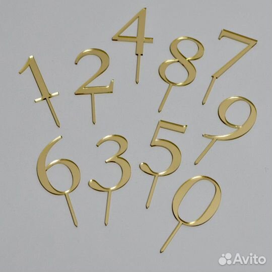 Топпер на торт цифры в наличии