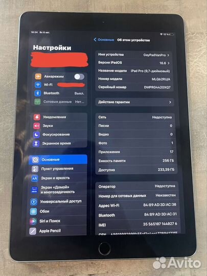 iPad pro 9.7 256gb Cellular