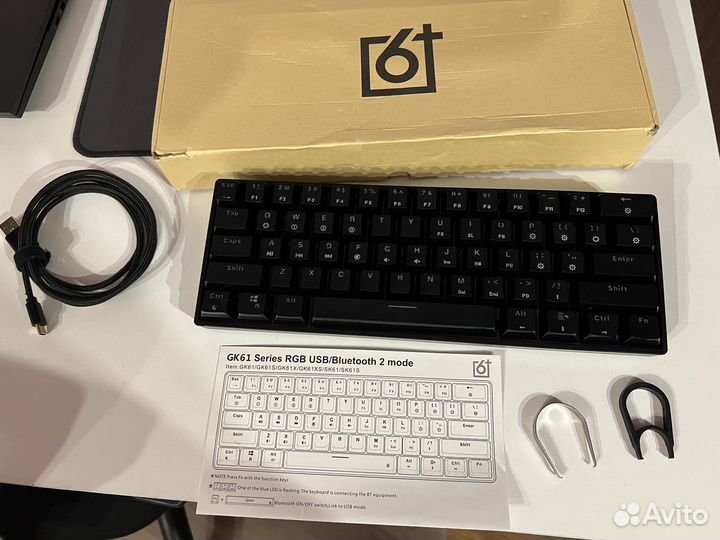 Механическая клавиатура GK61 Geteron RED