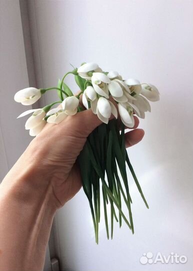 Подснежники из холодного фарфора