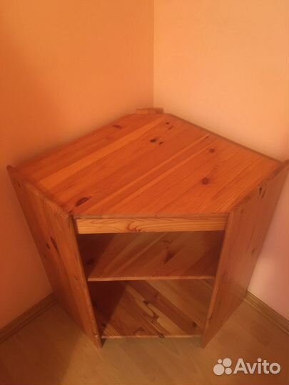 Тумба из натурального дерева угловая