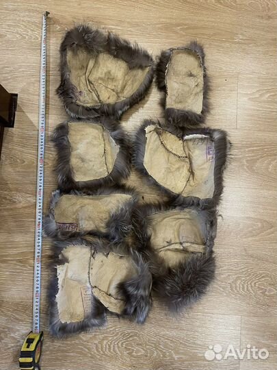 Обрезки меха чернобурка, норка