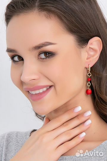 Серьги с кораллами