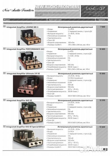New Audio Frontiers Integr. 845 SE Special Edition