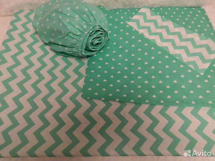 Постельный комплект для детской кроватки