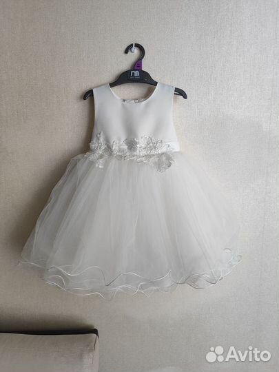 Платье и шубка для девочки 98
