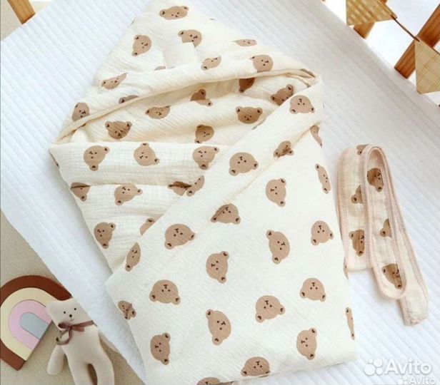 Конверт - Одеяло муслиновое для новорожденных