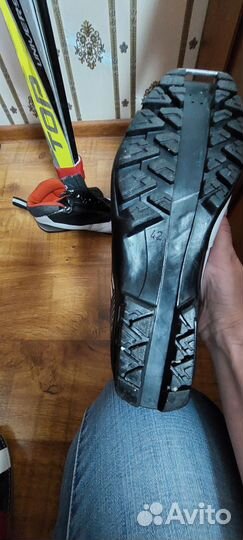 Лыжи беговые+ботинки+палки б/у
