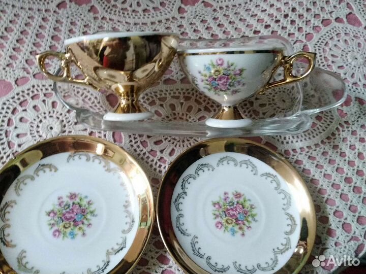 Чашка с блюдцем фарфор