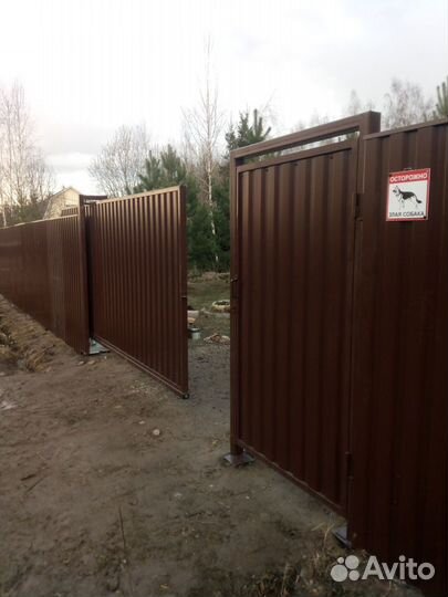 Откатные ворота, заборы