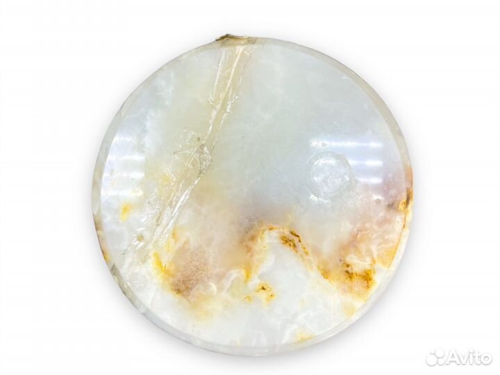 Стол Журнальный Круглый Латунь Оникс СССР