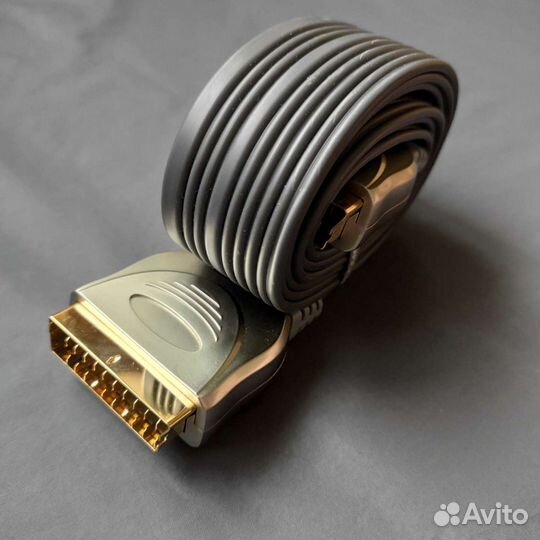 Кабель Scart-Scart 1,2м, позолоченные контакты