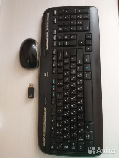 Беспроводная клавиатура и мышь logitech
