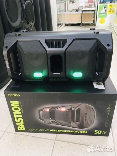 Блютуз колонка c хорошим басом 50 вт bastion