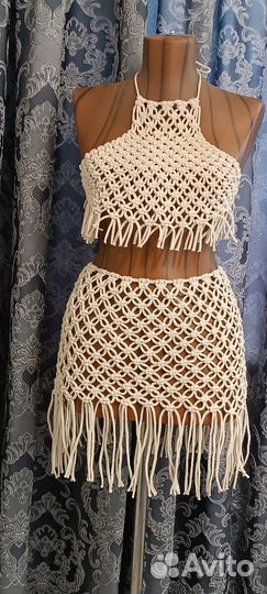 Костюм в технике макраме