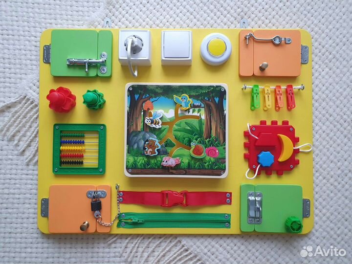 Бизиборд / Развивающая доска / Развивающий модуль