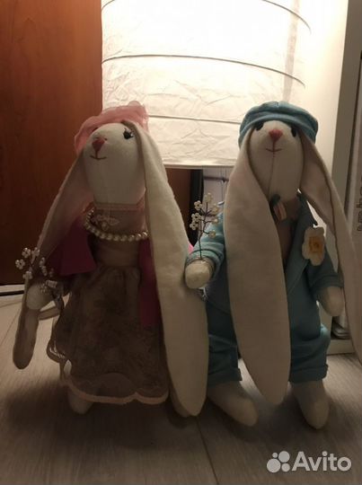 Заяц тильда Жених и Невеста цена за 2-х зайцев