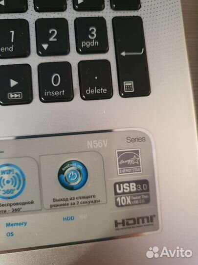 Asus N56V нерабочий на детали