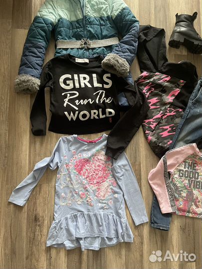Пакетом вещи на девочку 128-134