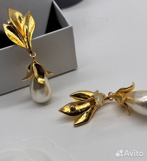 Серьги клипсы YSL