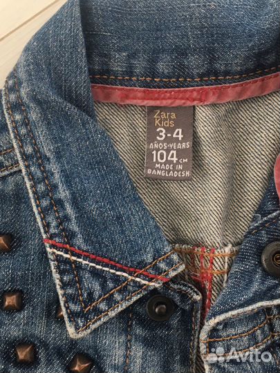 Джинсовая жилетка Zara 104см