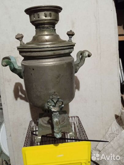 Самовар старинный на дровах