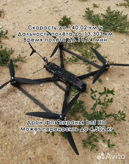 Дpон fpv Пирaнья 10 