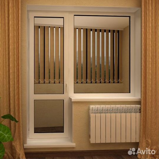 Балконный блок с дверью