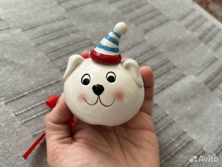 Декоративная фигурка собачка-колокольчик