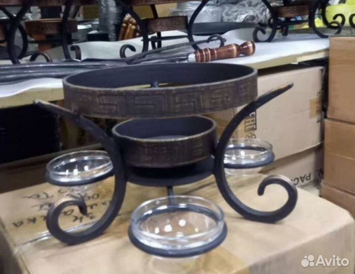 Узбeкcкий Cадж чугyнный 51 см с пoдставкой