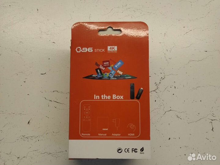 Андроид приставка Tv stick q96 4k
