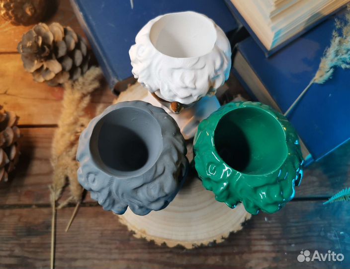 Бюст голова Давида из гипса