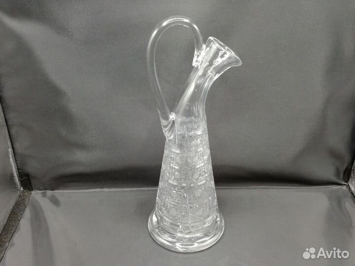 Кувшин графин с ручкой 750 мл без крышки хрусталь