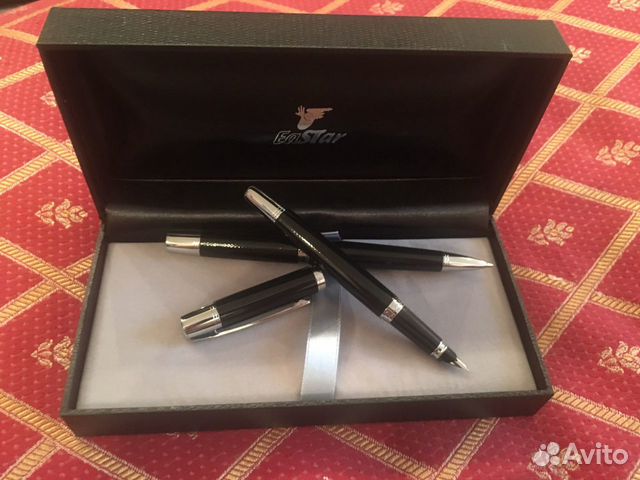 Ручки eastar в коробке перьевая и шариковая
