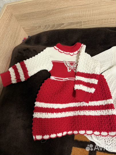 Вязанное платье для девочек