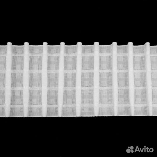 50м/10см Многокарманная шторная лента тканая 1:2