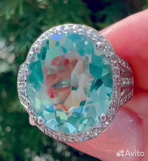 Кольцо с аквамарином Luxe серебряное