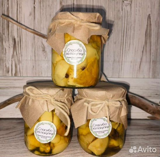 Грибы Полубелые/Боровики жёлтые маринованные