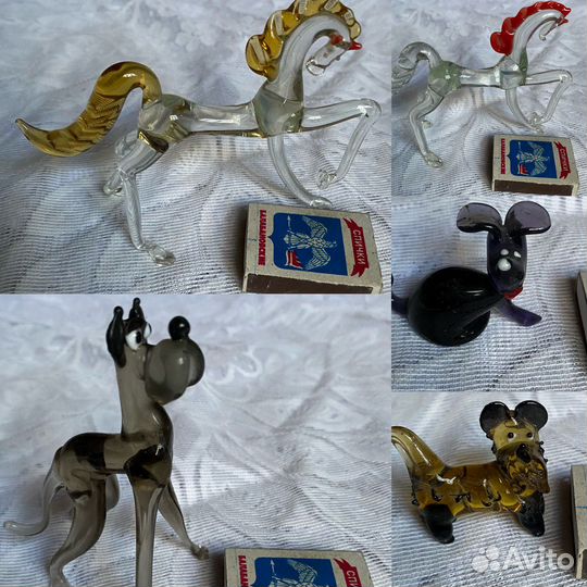 Фигурки цветное стекло