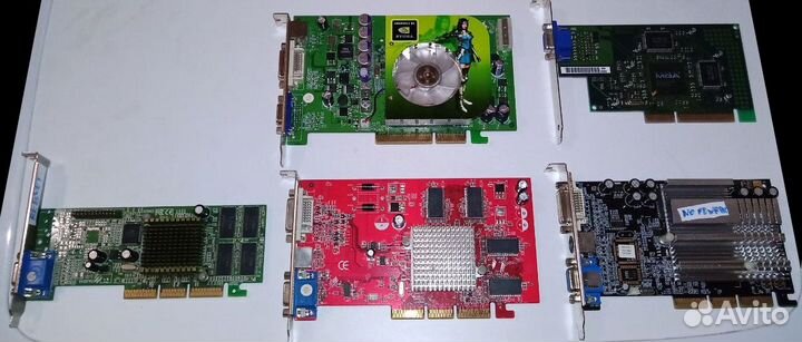 Ретро AGP и PCI видеокарты (GeForce, Matrox, 3dfx)