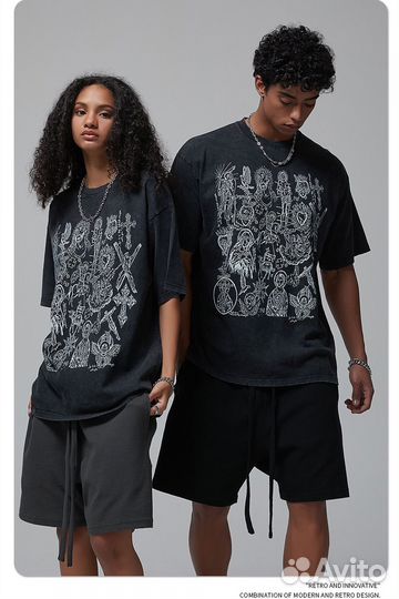 Новая мужская футболка в готическом стиле