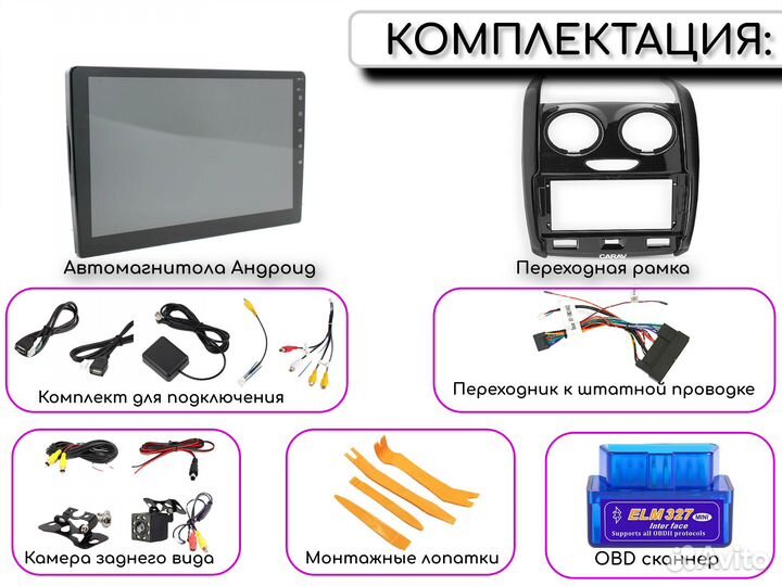 Автомагнитола Дастер 2015+ Android 2/32Гб экран 9